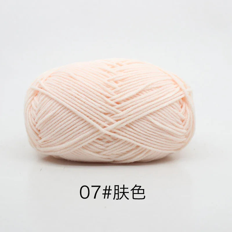 40-50g/Set 4ply Milk Cotton(80%) Knitting Yarn