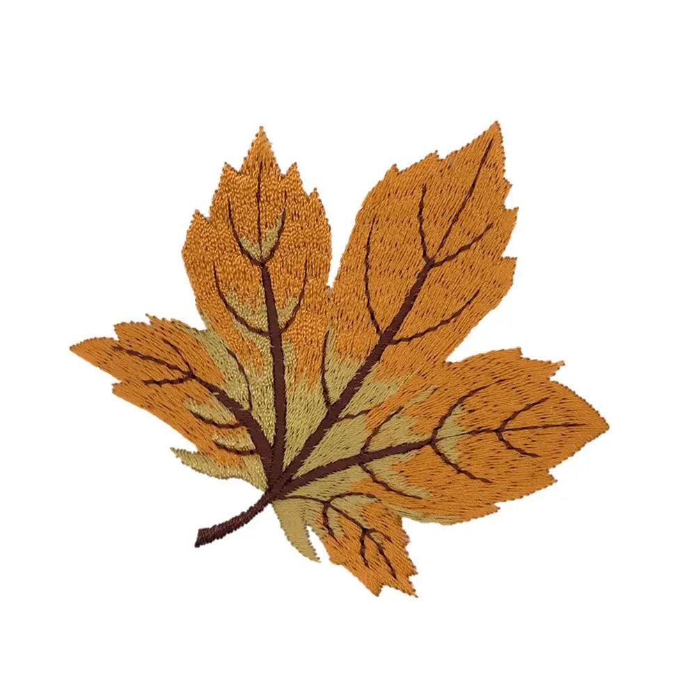 Unique Applique Stickers Colorful Maple Leaf