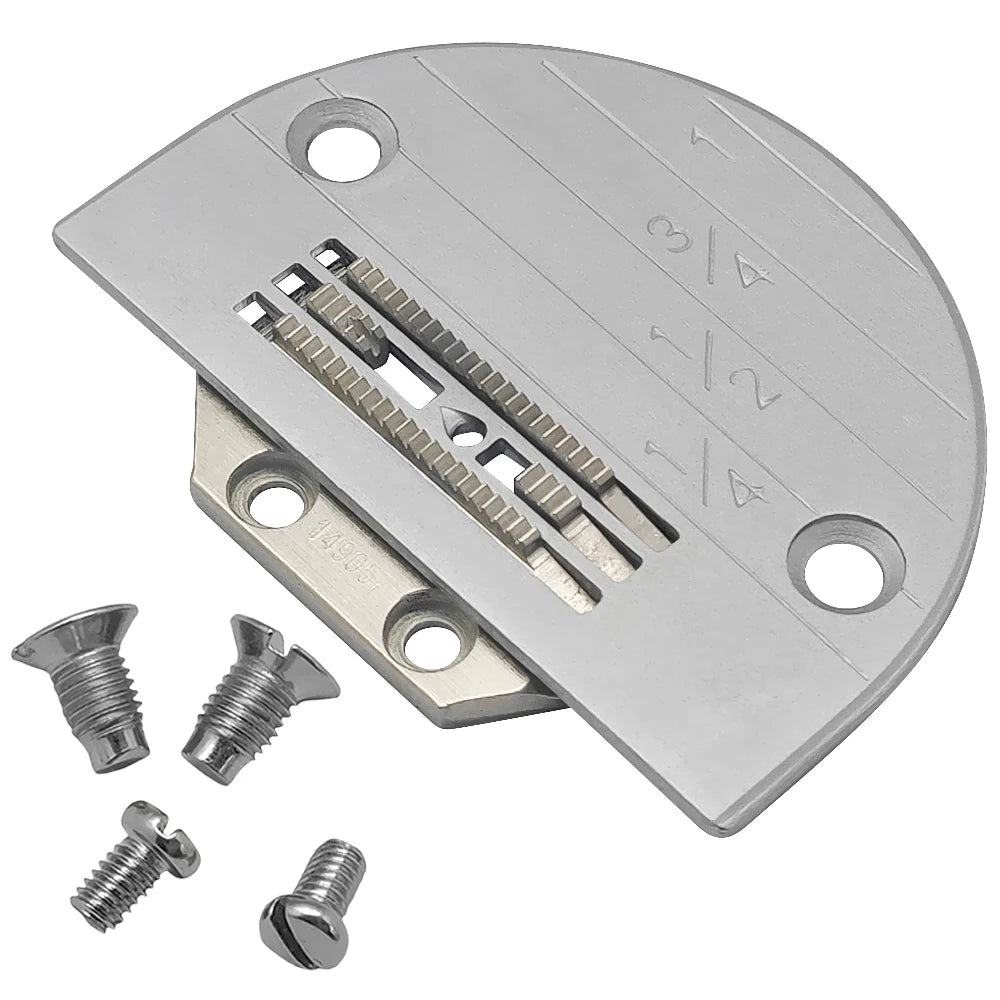 1 Set  #149057+147150 Needle Plate & Feed Dog & 4 Screws