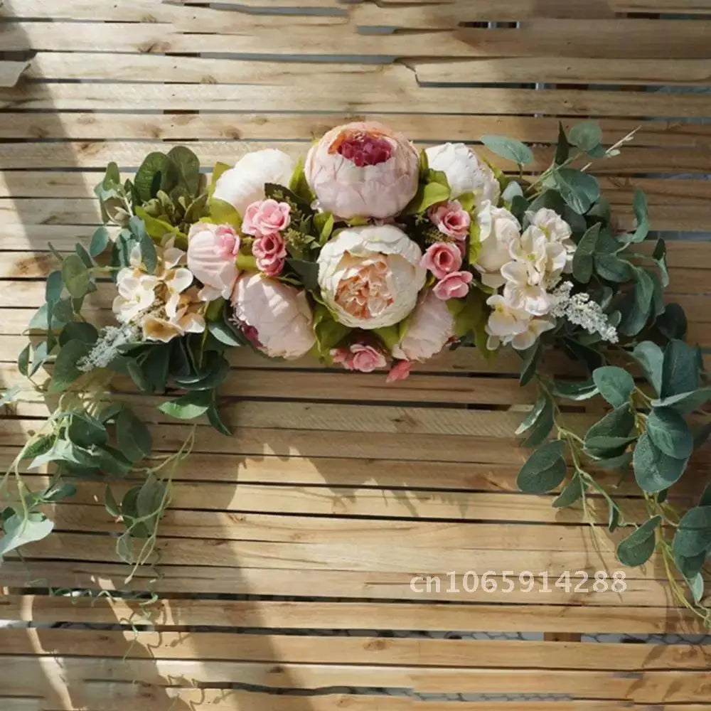 Artificial Flower Wreath Door Decoration