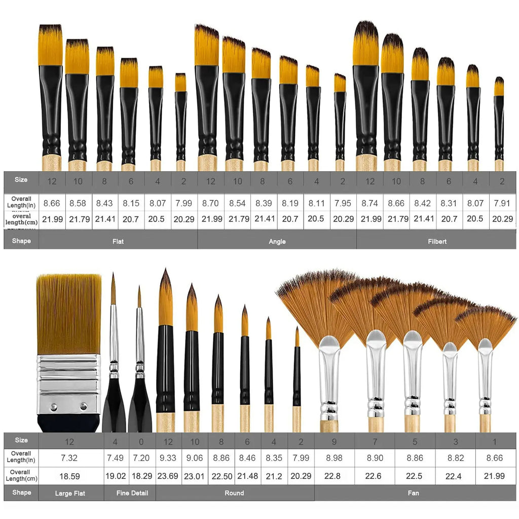 28/32 Pieces Paint Brush Set