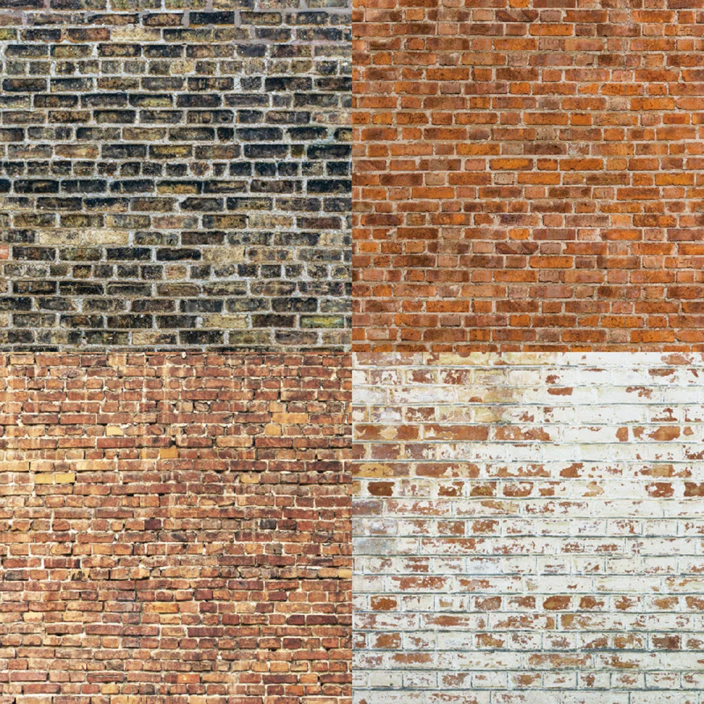 12 Sheets Brick Wall Pattern Scrapbooking Paper