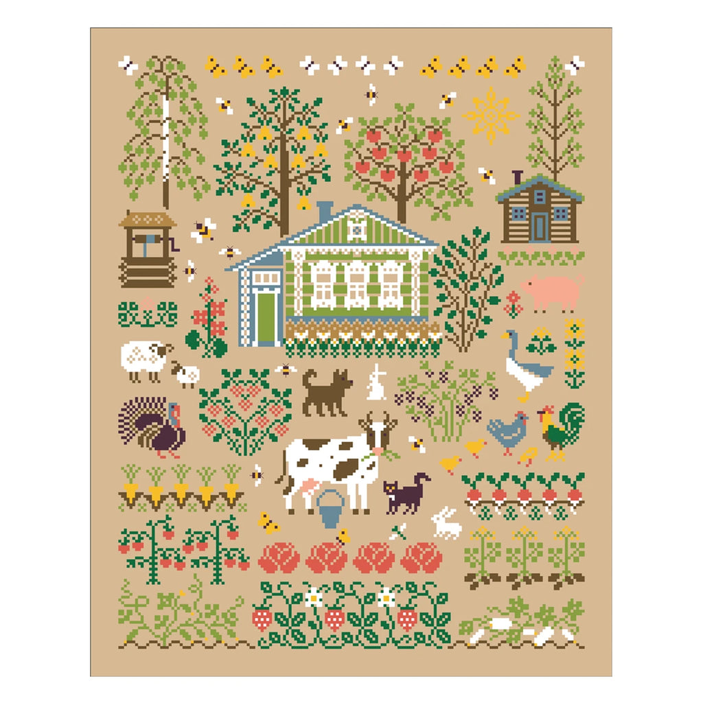 Summer in the Village cross stitch kit 18ct 14ct 11ct