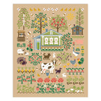 Summer in the Village cross stitch kit 18ct 14ct 11ct