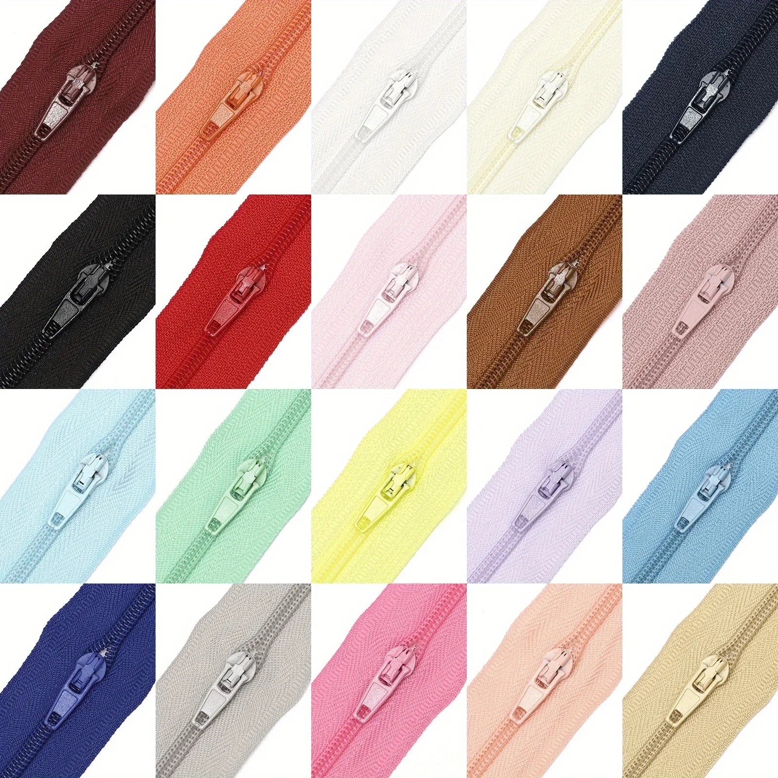 solid color nylon zipper