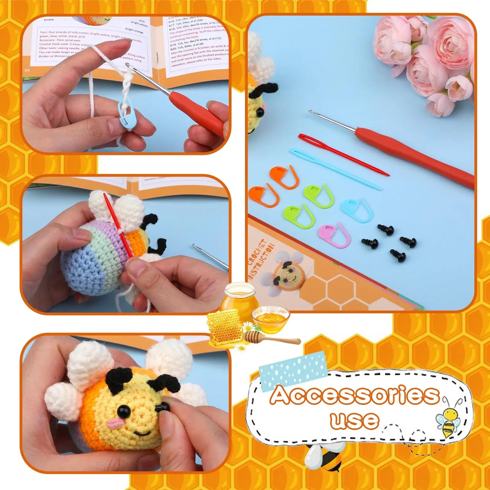 Crochet Animal Kit Bee