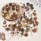 40 pcs Dried Flower Collection Record PET Stickers