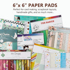 12 Sheets Vintage Background Printed Scrapbooking Paper Pads