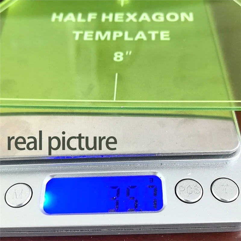 6Pcs Half Hexagon Quilting Template