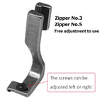 Adjustable Invisible Zipper Guide Presser Foot