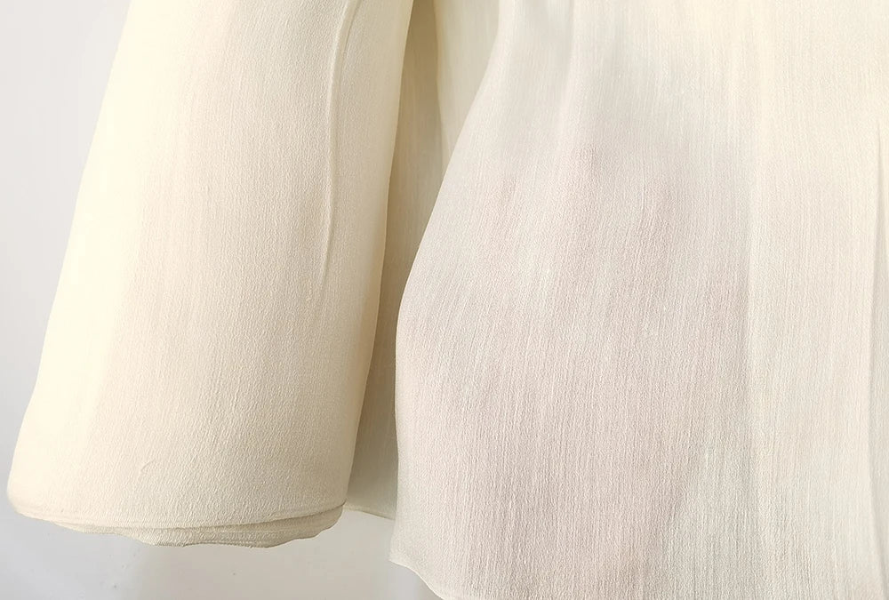 50cm*120cm Silk Linen Fabric White Dress Material