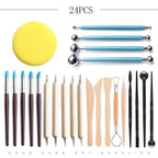 24pcs Pottery and Clay Sculpting Set for Ceramics