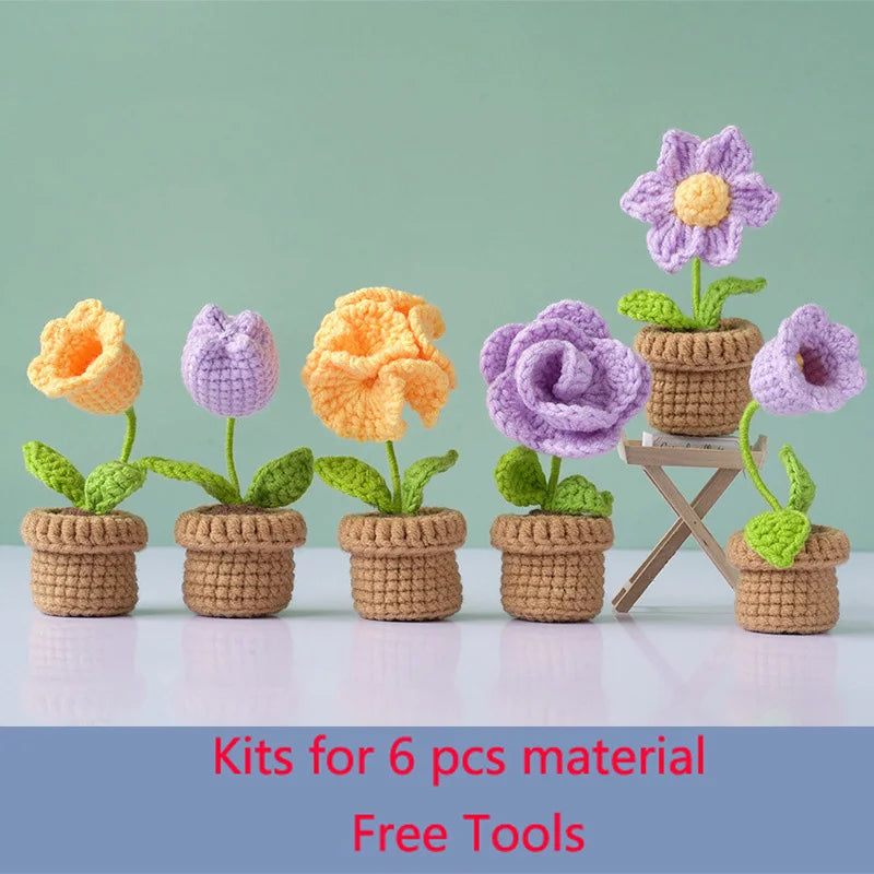 Flower Crochet Knitting Kit Tulip
