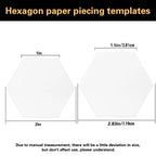 100/200/300 Count Paper Piecing Shapes Hexagon Paper Piecing Templates