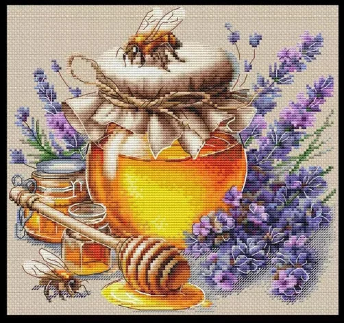 Flowers and honey 16CT 18CT 14CT Unprinted Top Quality Cross Stitch Kits