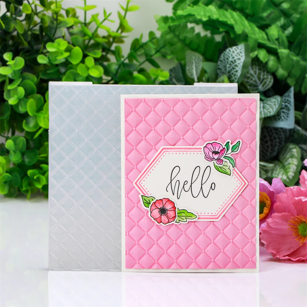 Padded Quilt 3D Embossing Folder Square