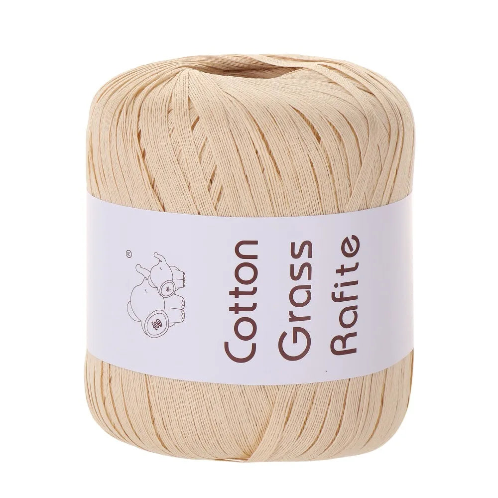 New Multicolour Rafia Yarn DIY Hand-Knitted Raffia Straw Yarn Crocheting Paper Threads Knitting