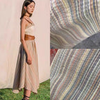 Colorful Striped Linen Fabric