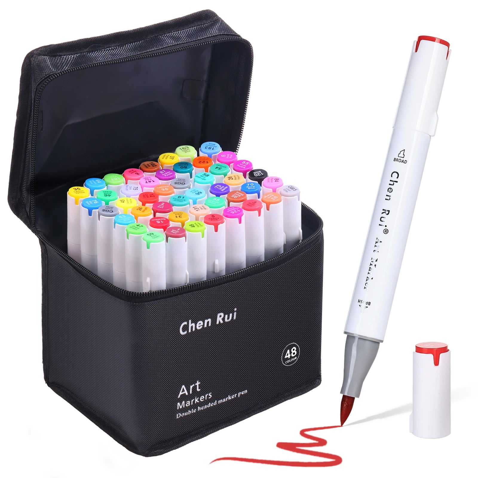 Alcohol Markers Set with Bleeding-Proof Drawing Mat