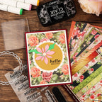 12 Sheets Vintage Background Printed Scrapbooking Paper Pads