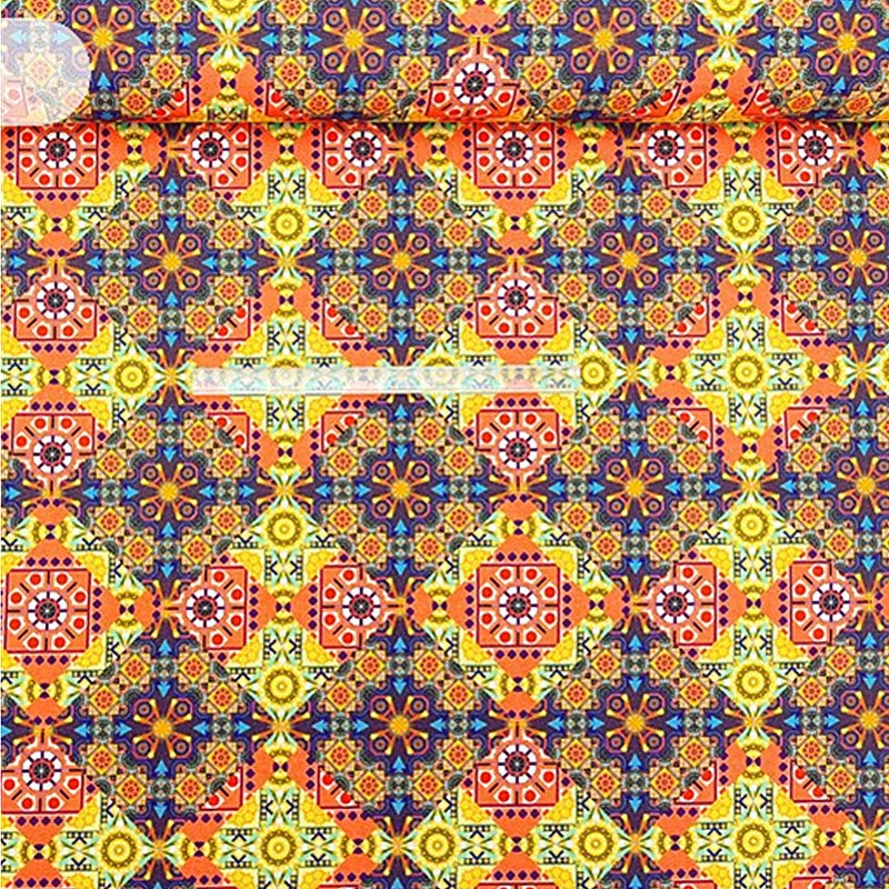 50x55/110cm Bohemian Style Motif, Quality Designer Cotton Fabrics