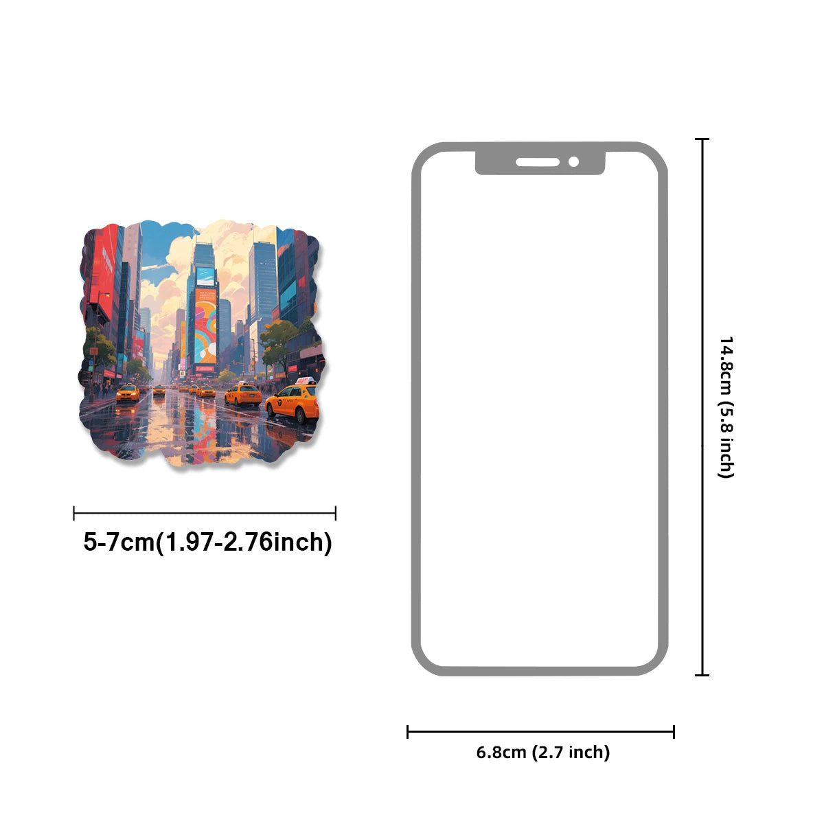 40pcs of PVC Pattern Stickers for Street Scenes After Rain and Sunshine