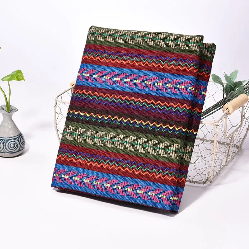 Dyed Ethnic Style Cotton Linen Fabric