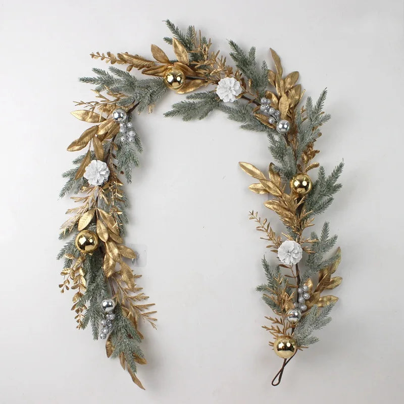 Artificial Christmas Wreath Branch Rattan