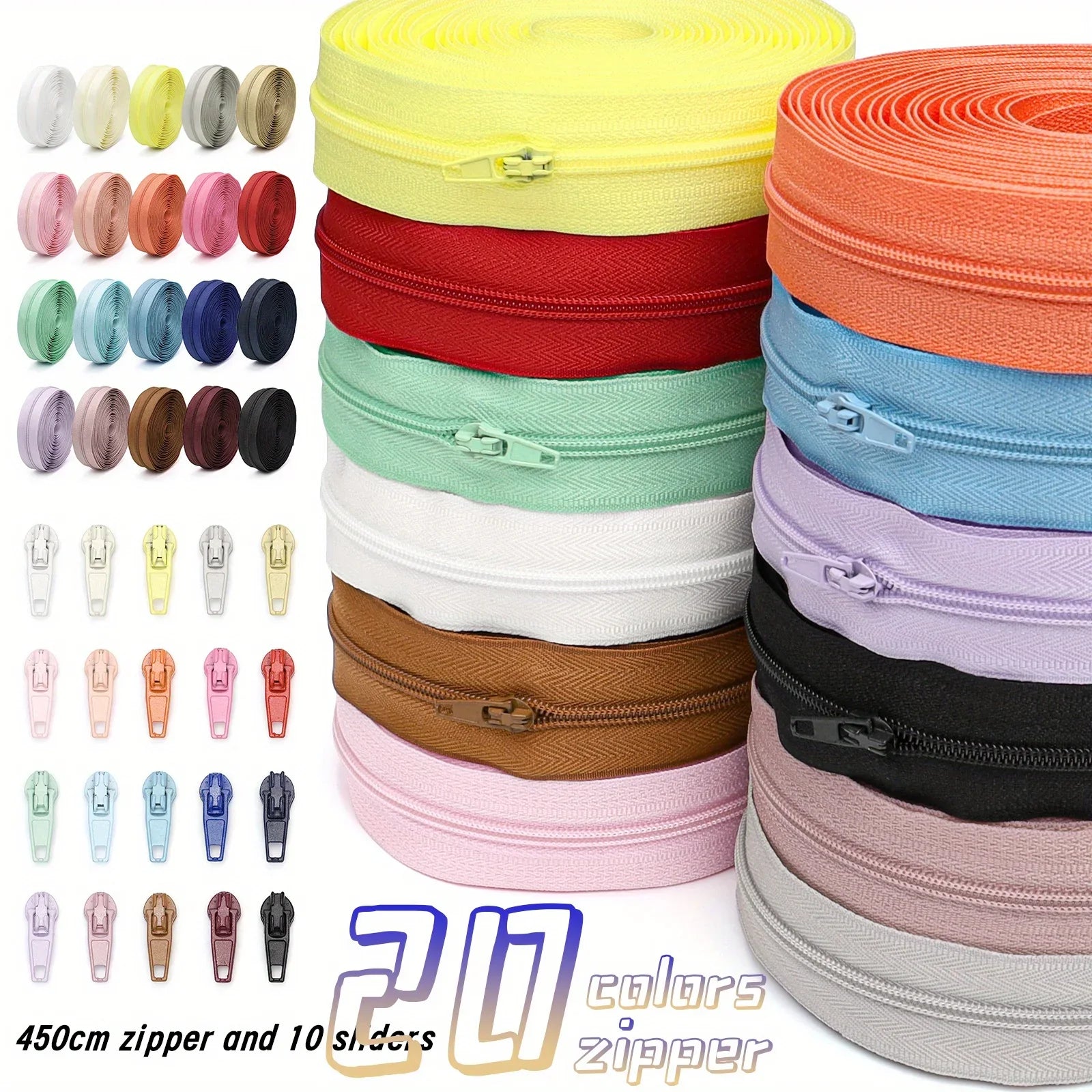 solid color nylon zipper