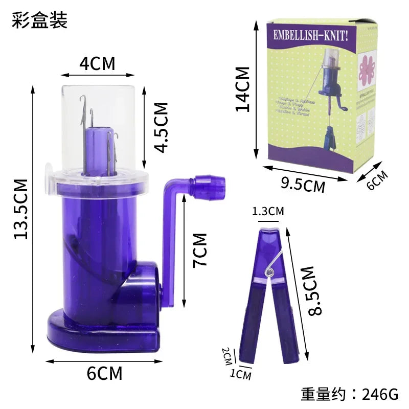 Easy-to-Use DIY Knitting Machine Hand-cranked