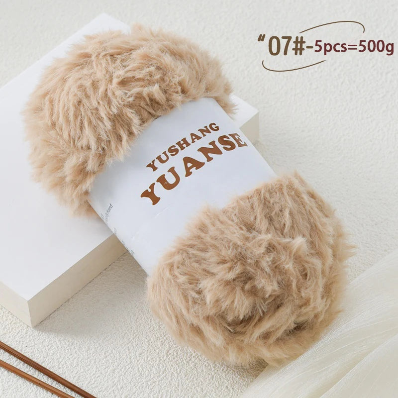 Faux Fur Yarn for Knitting