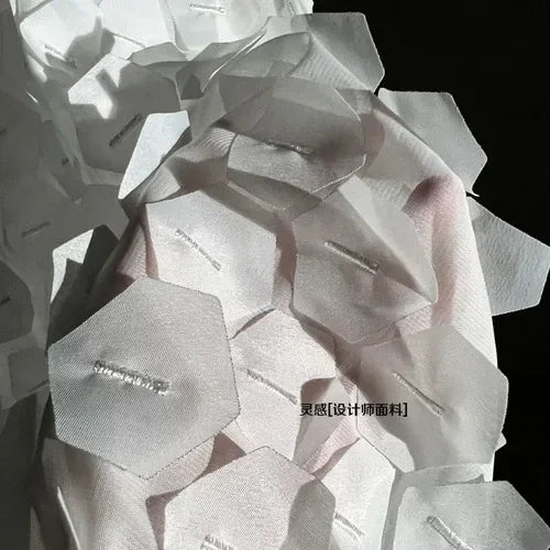 Standing weight texture geometric panel sheer