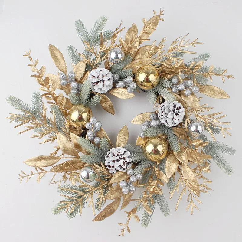 Artificial Christmas Wreath Branch Rattan