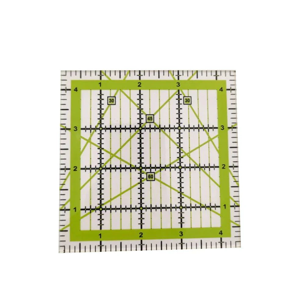 Quilting Ruler Two Color Grid Line Square