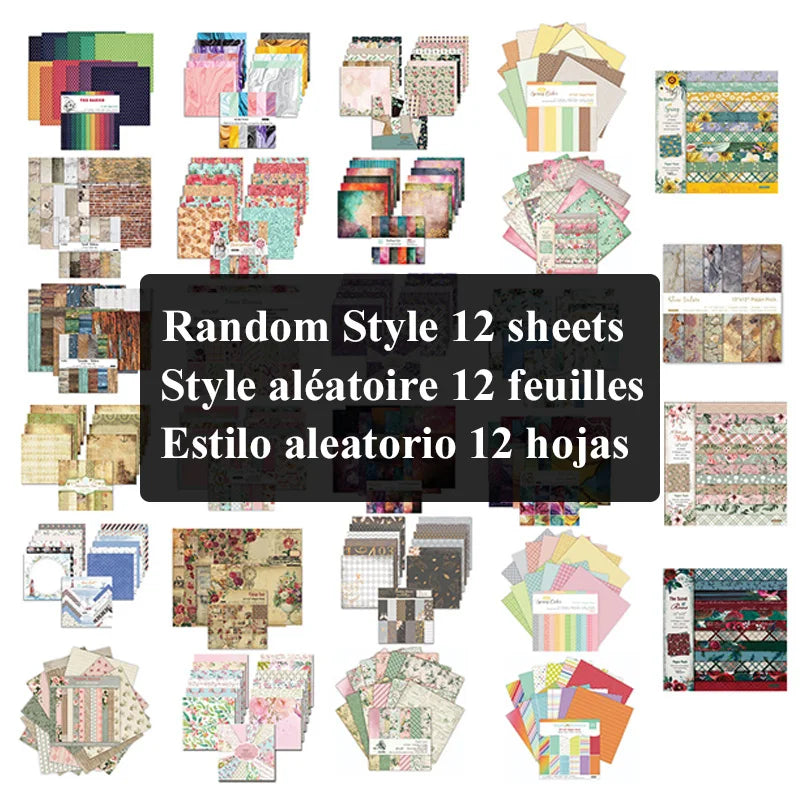 12 Sheet Scrapbook Paper 30x30cm