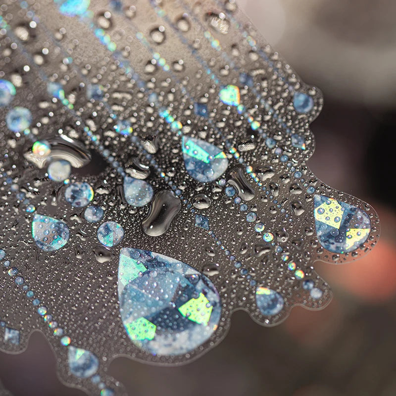 15pcs/pack Kawaii Shell Light Bow Pendant Stickers