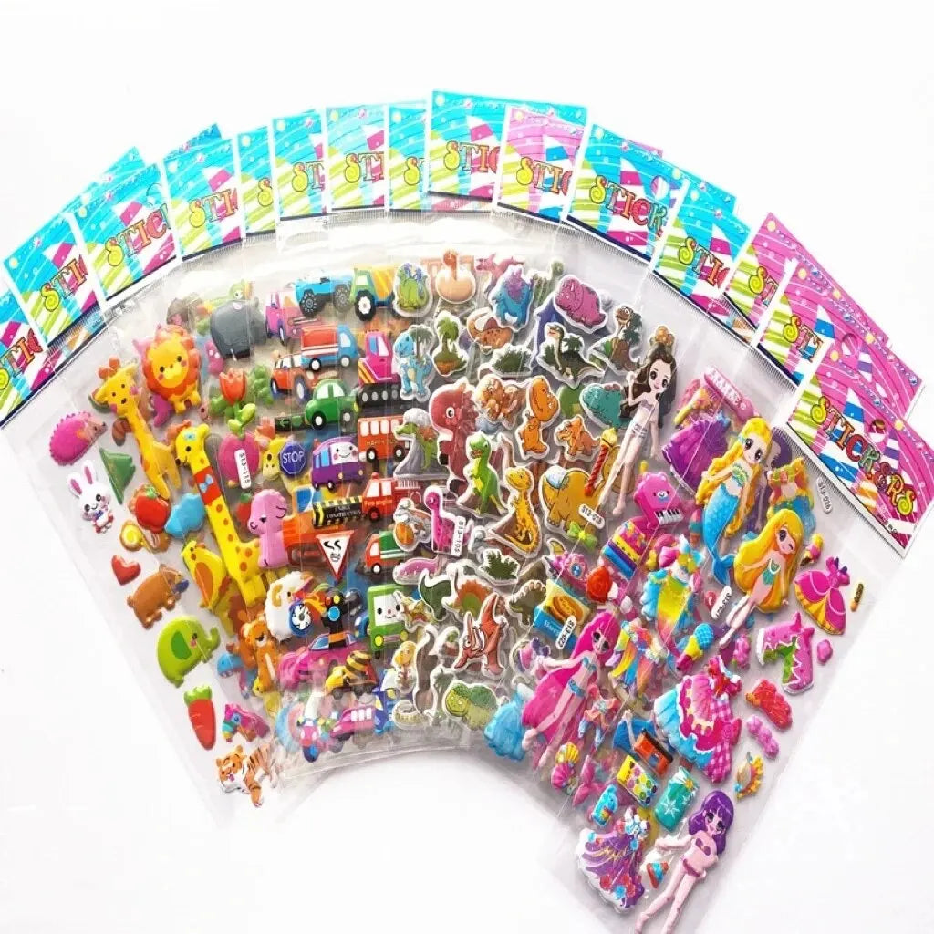 40 Mixed Packs Kids Stickers Puffy