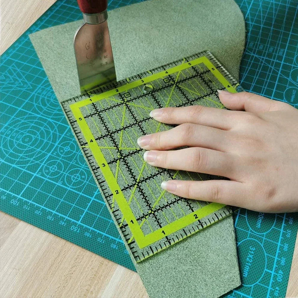 Quilting Ruler Two Color Grid Line Square
