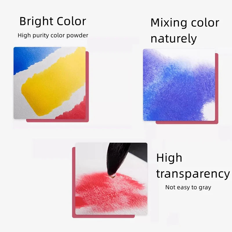 Paul Rubens Artist Solid Watercolor Paint Set 24 Colors