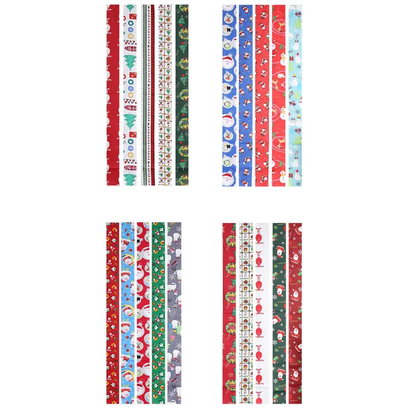 20 Christmas Patterns Jelly Roll Fabric, Pre-Cut