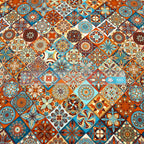 50x55/110cm Bohemian Style Motif, Quality Designer Cotton Fabrics