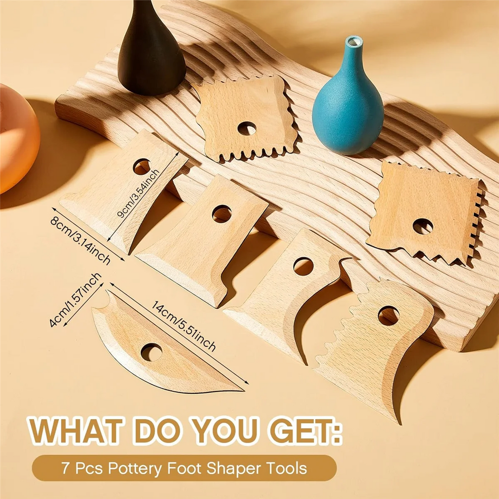 7 Pieces Pottery Tools Pottery Foot Shaper
