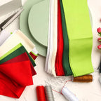 40pcs Christmas Solid Cotton Jelly Roll