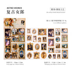 6 style 2pcs 3D retro European style art series precision Die-cutting stickers