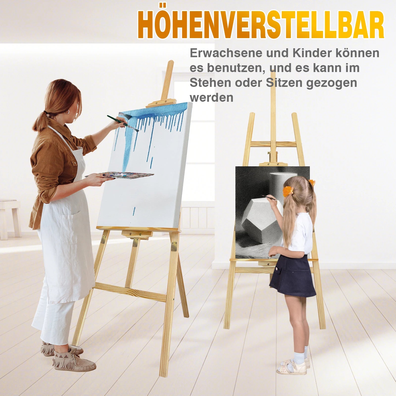 Wooden Artist Easel Adjustable Height