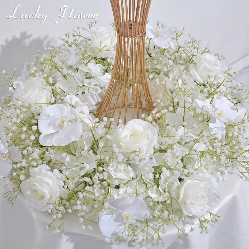 Artificial flowers Wreath Wedding Decoration Table Frame decor Floral Centerpiece Flower Backdrop Arrangement Flower Row