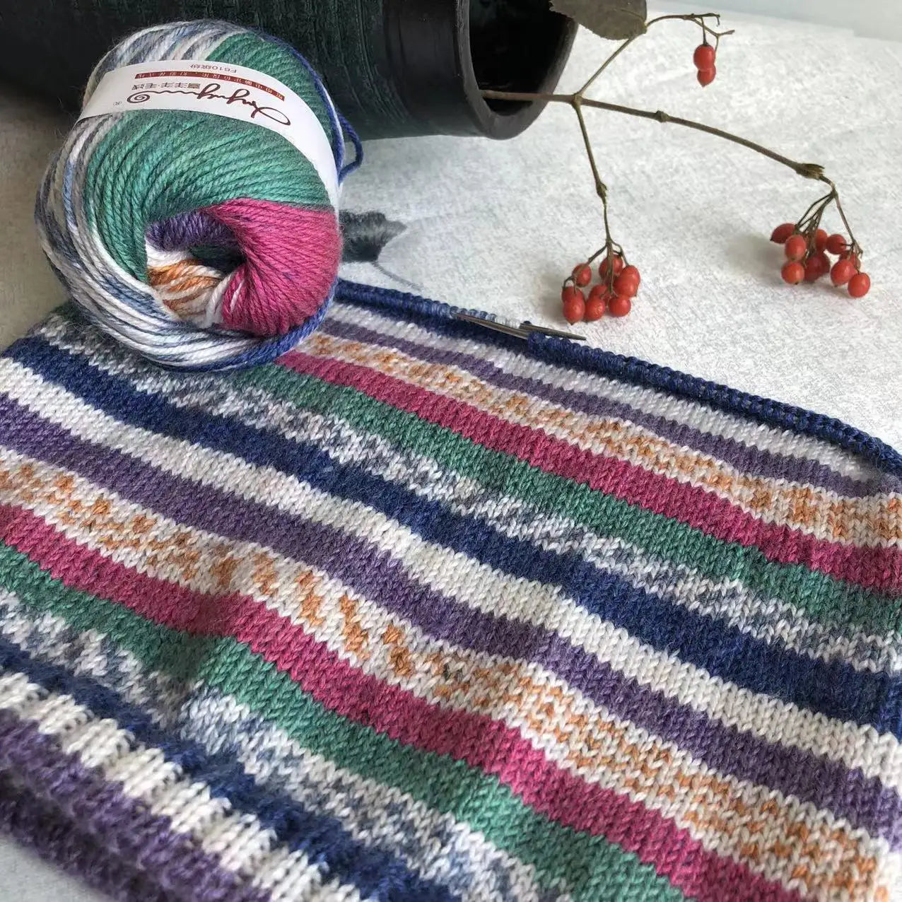 100% Cotton Handwoven Medium and Fine Dyed Yarn