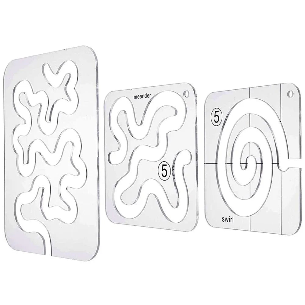 3PCS Quilting Template Ruler Sewing Rulers