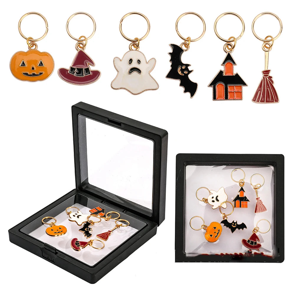 6pcs/set Creative Oil Drop Design Knitting Stitch Markers