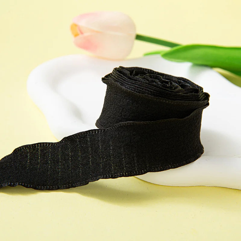 10Yards/Roll Pleated Chiffon Ribbon Wavy Edged